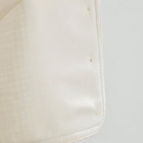 Beige Elegant Women's Tweed Summer Contrast Piping Vest Jacket - Picture 5 of 8